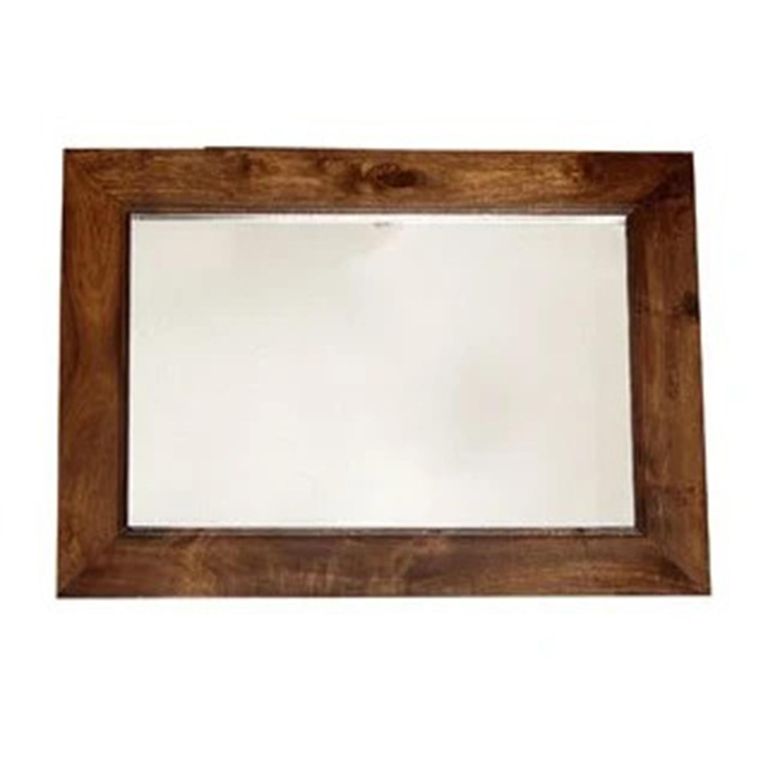 Dakota Wall Mirror - Dark Mango Wood - 90cm x 60cm