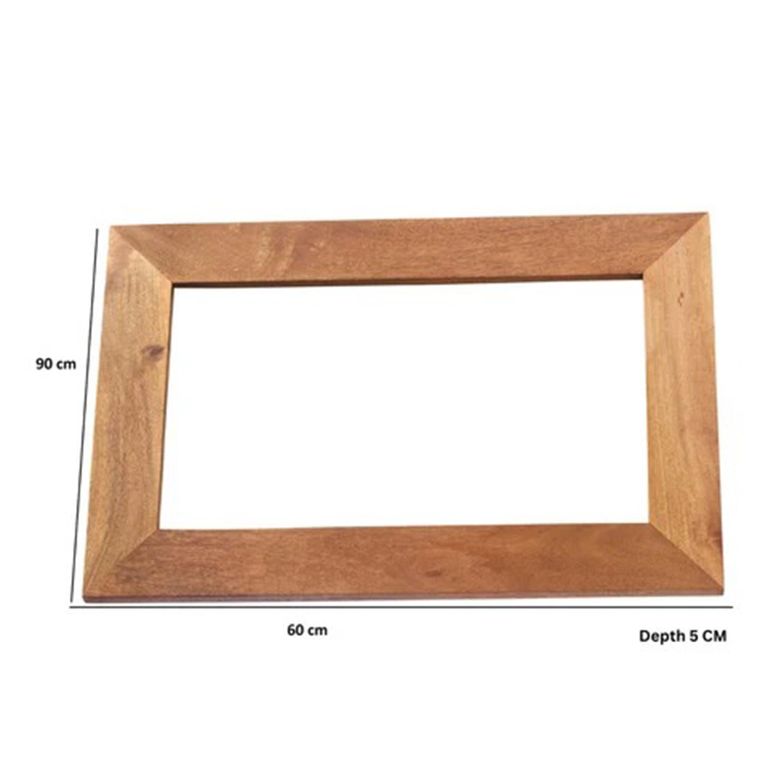 Dakota Wall Mirror - Light Mango Wood - 90cm x 60cm