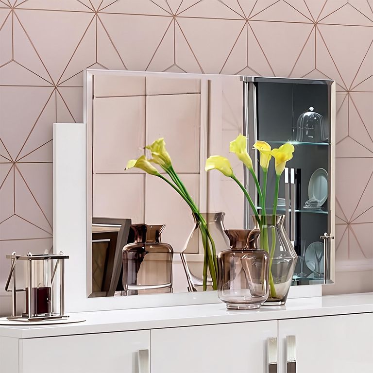 Roma Italian Mirror - White