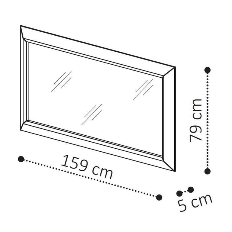 Elite Italian Wall Mirror - Silver Birch
