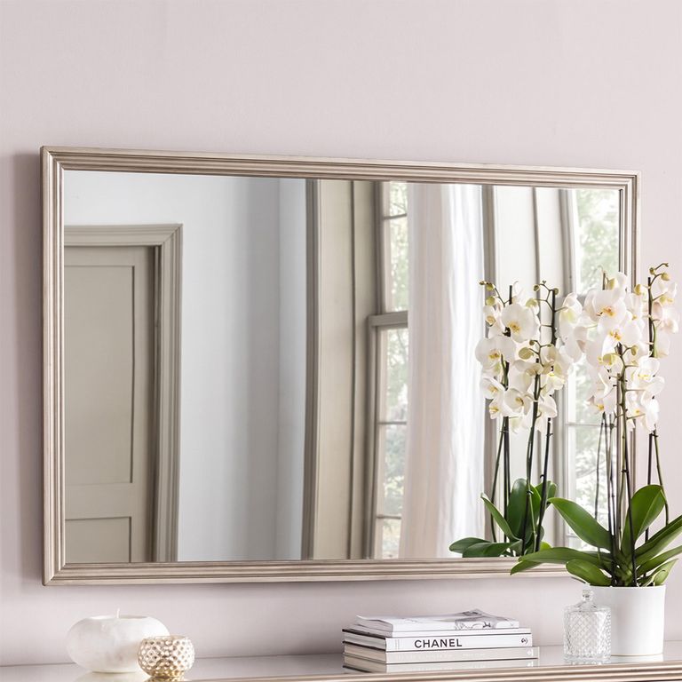 Jessica Taupe Rectangular Wall Mirror