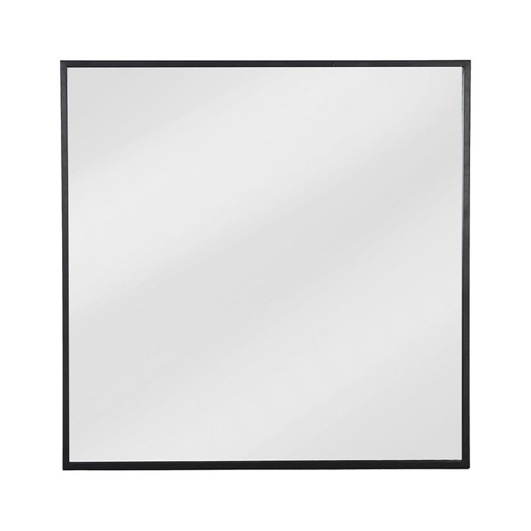 Avening Square Wall Mirror 90x90cm Black