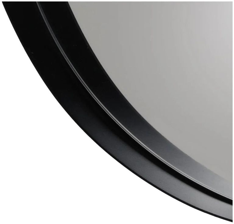 Clearance - Yard Thin Round Black Deep Edge Wall Mirror - FSS15982