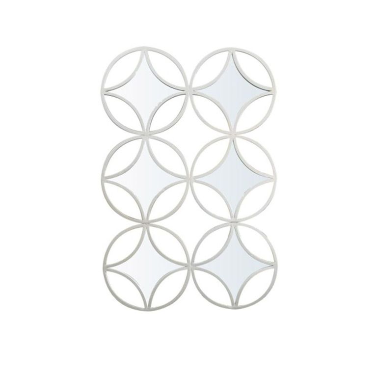 Wall Mirror - Silver Metal - 70cm x 107cm