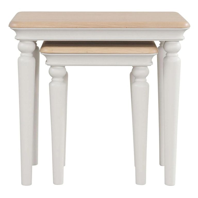 Cromwell Nest of Tables - Set of 2 - Grey Painted