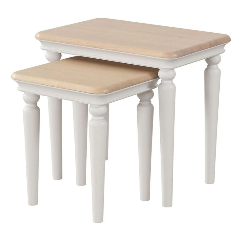 Cromwell Nest of Tables - Set of 2 - Grey Painted
