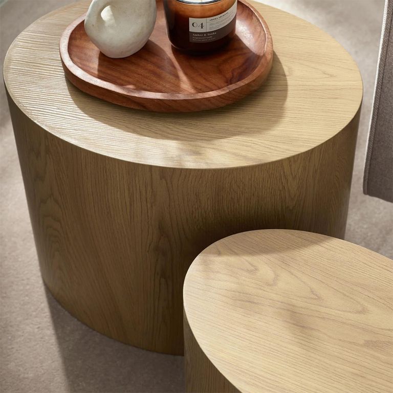 Toba Nest of 2 Tables - Oval - Light Oak