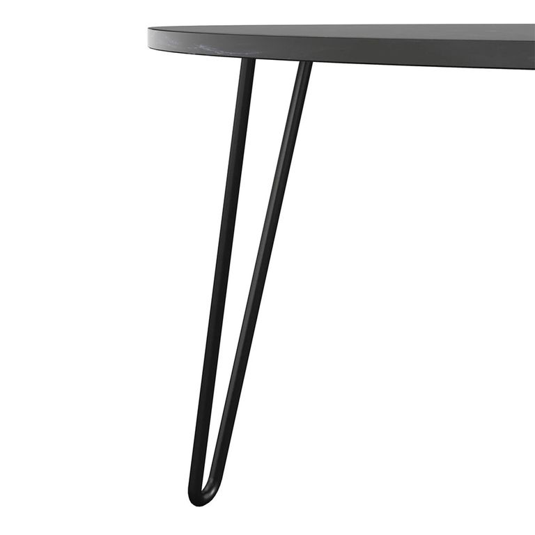Novogratz Athena Nesting Tables - Black Marble Effect - Set of 2 - 7021899COMNUK