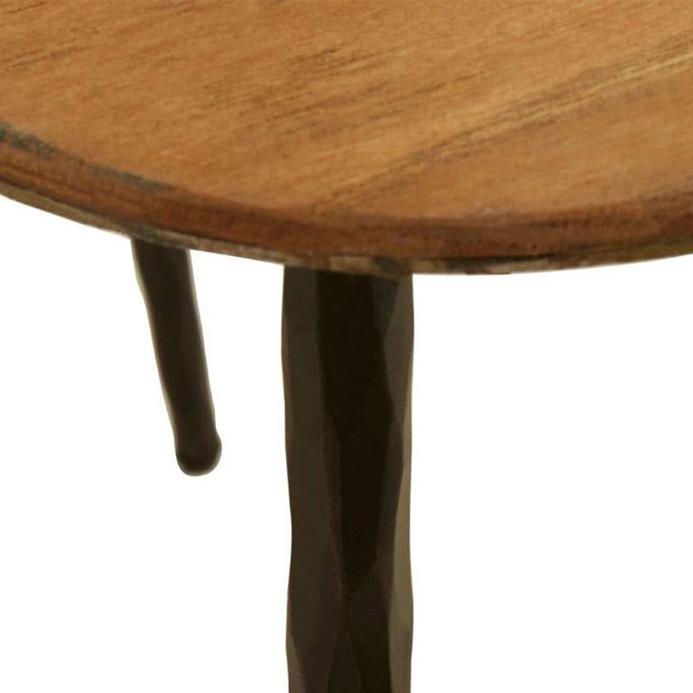 Elmo Nest of 3 Tables - Triangular - Large - Elm Wood and Metal