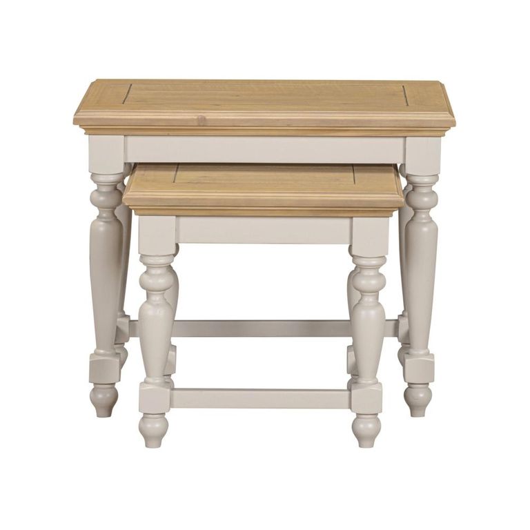 Chateau Nest of 2 Tables - Grey Painted - Pine