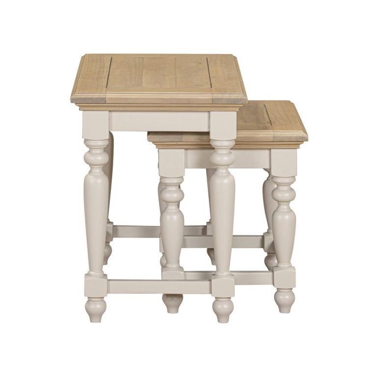 Chateau Nest of 2 Tables - Grey Painted - Pine