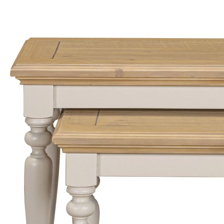 Chateau Nest of 2 Tables - Grey Painted - Pine