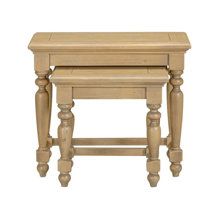 Chateau Nest of 2 Tables - Natural - Rustic Pine