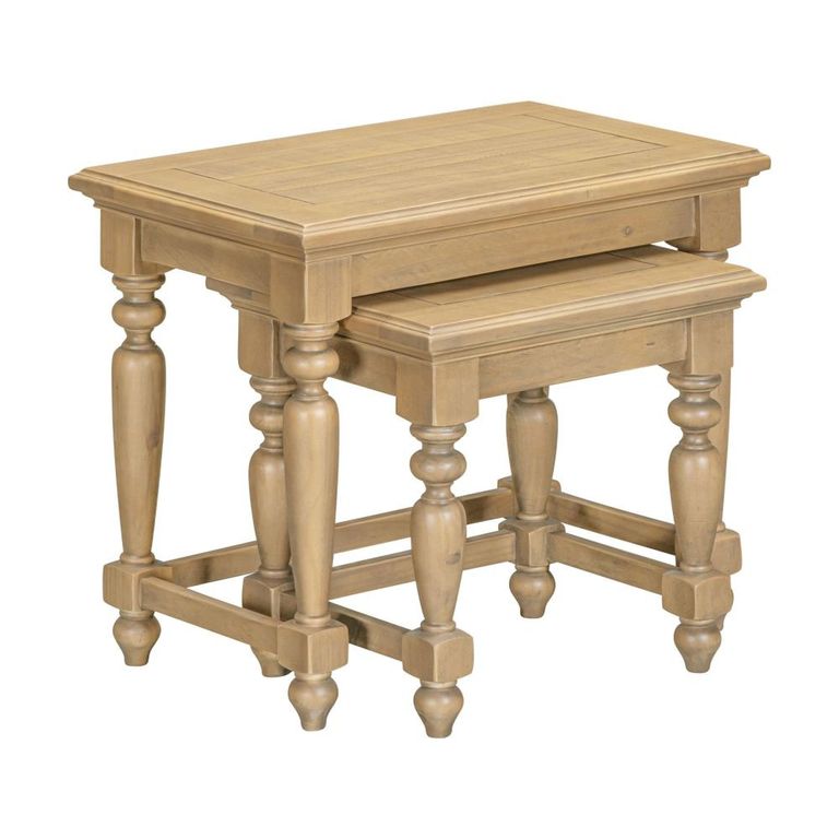 Chateau Nest of 2 Tables - Natural - Rustic Pine