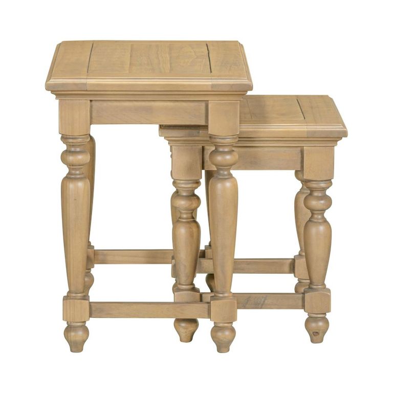 Chateau Nest of 2 Tables - Natural - Rustic Pine