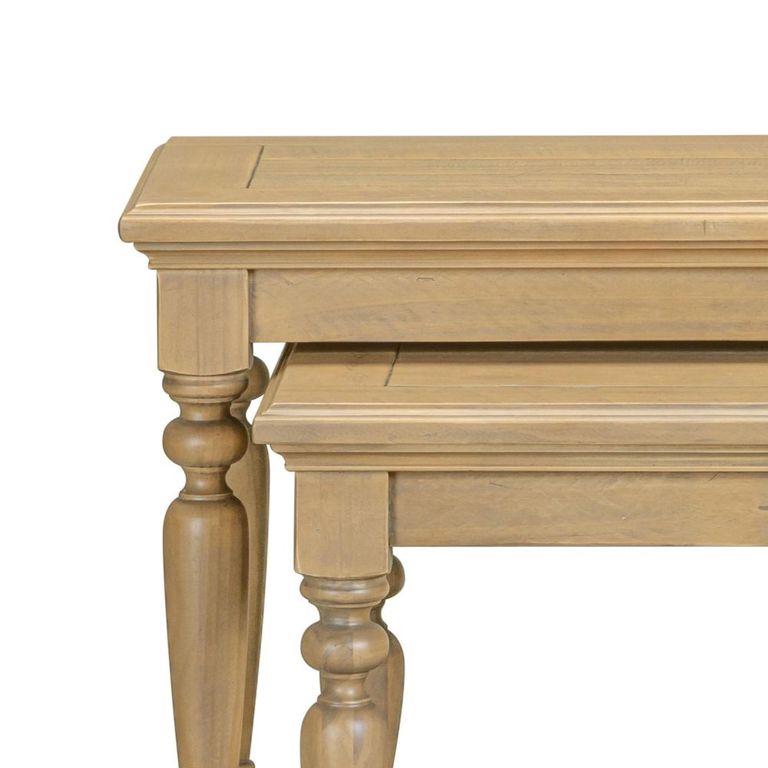 Chateau Nest of 2 Tables - Natural - Rustic Pine