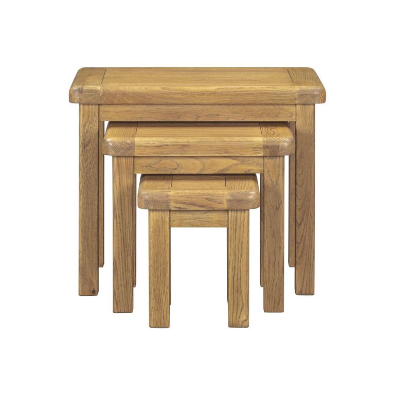 Dorchester Nest Of 3 Tables - Rustic Oak