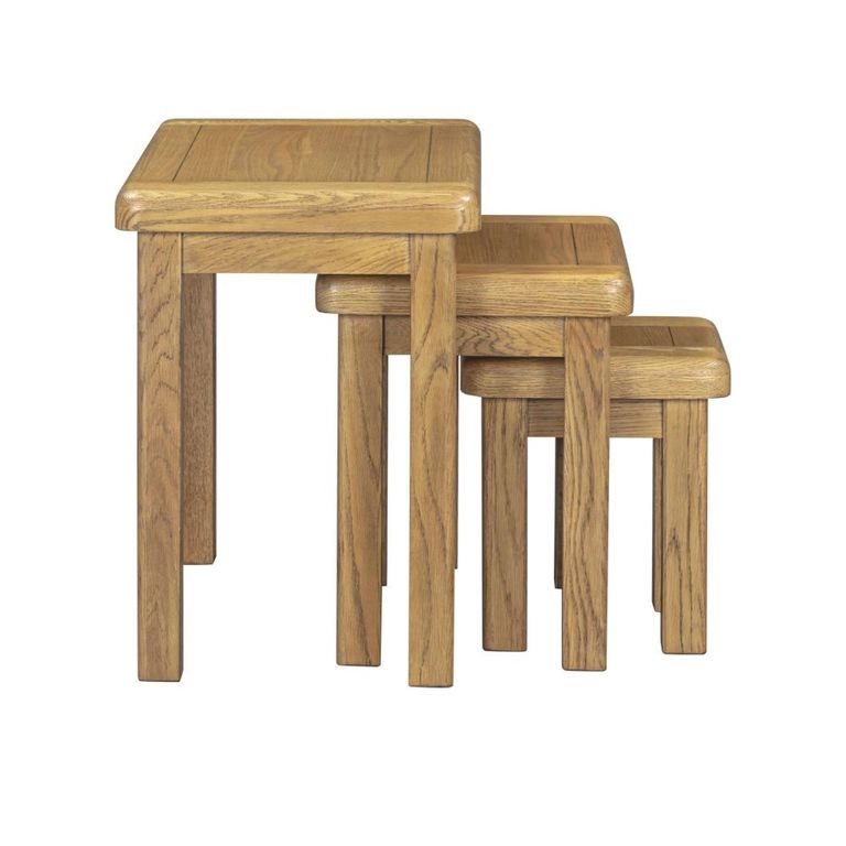 Dorchester Nest Of 3 Tables - Rustic Oak