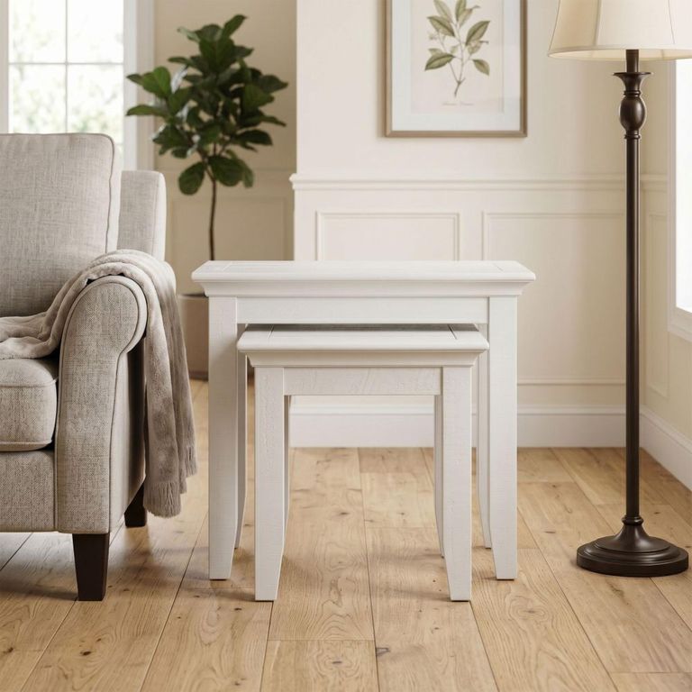 Provence Painted Nest of 2 Tables - Truffle