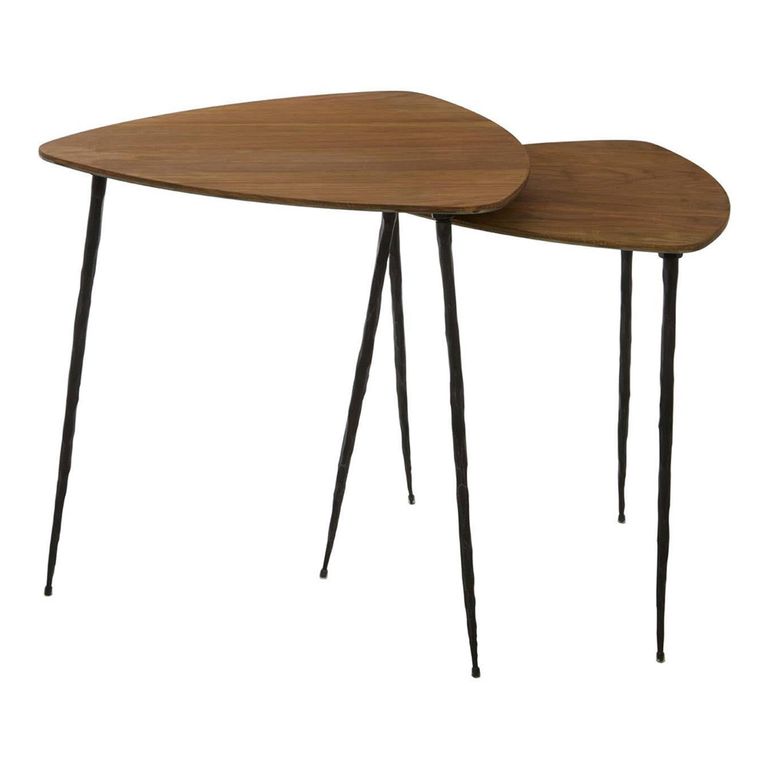 Gamelan Nest of 2 Tables - Triangular - Oak