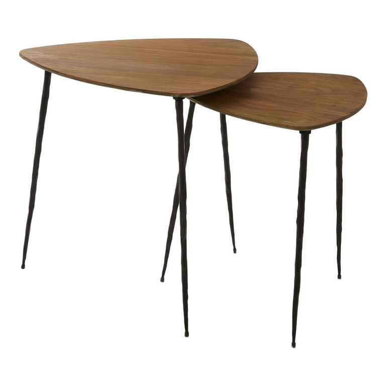 Gamelan Nest of 2 Tables - Triangular - Oak