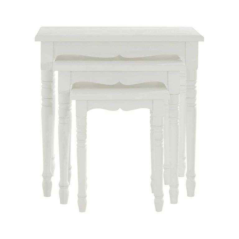 Hendra Nest of 3 Tables - White Wood