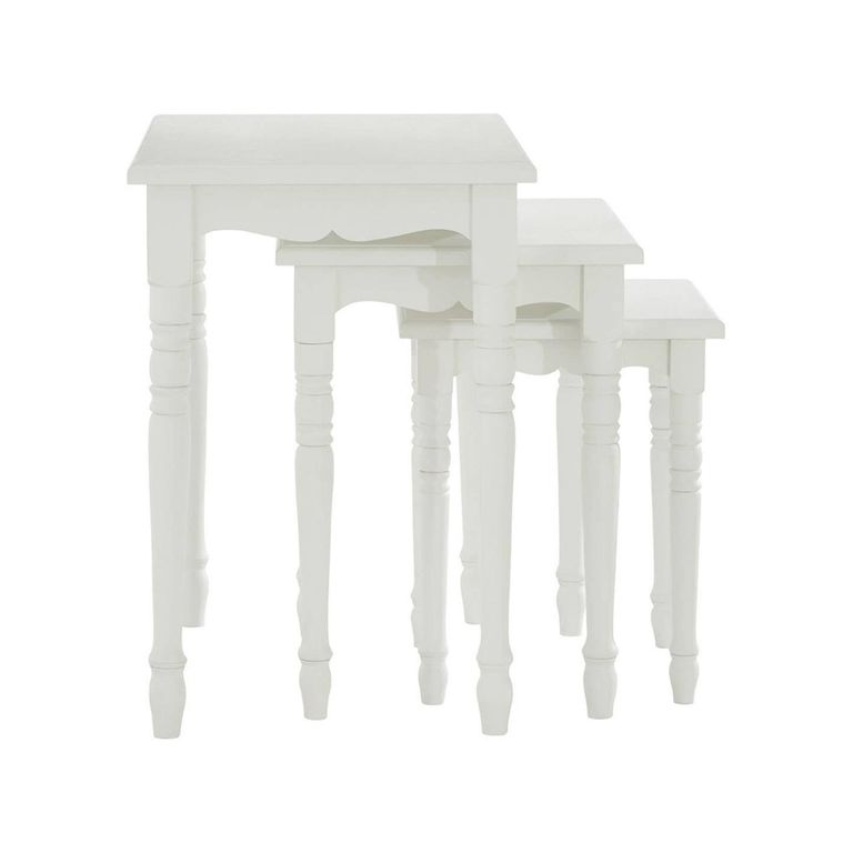 Hendra Nest of 3 Tables - White Wood