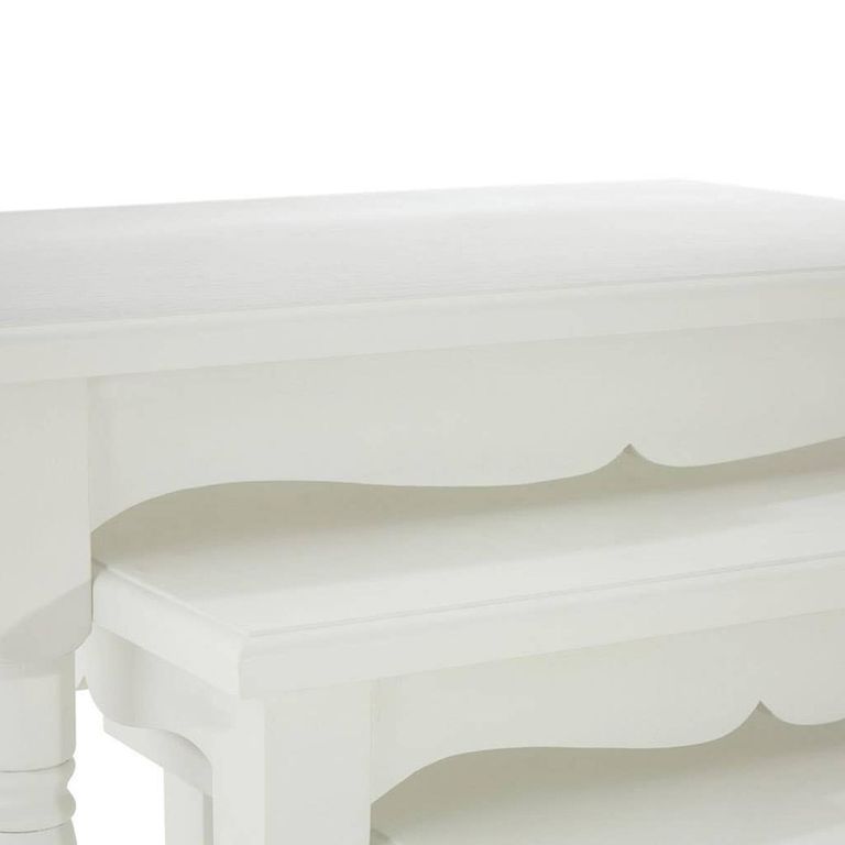 Hendra Nest of 3 Tables - White Wood