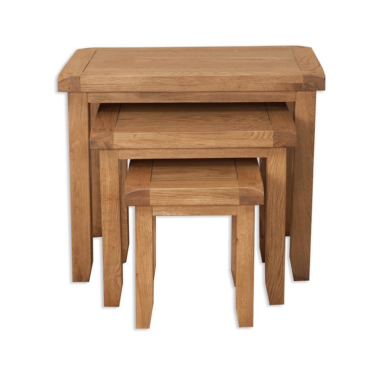 Melbourne Country Oak Nest of Table - 3 Tier - Rustic