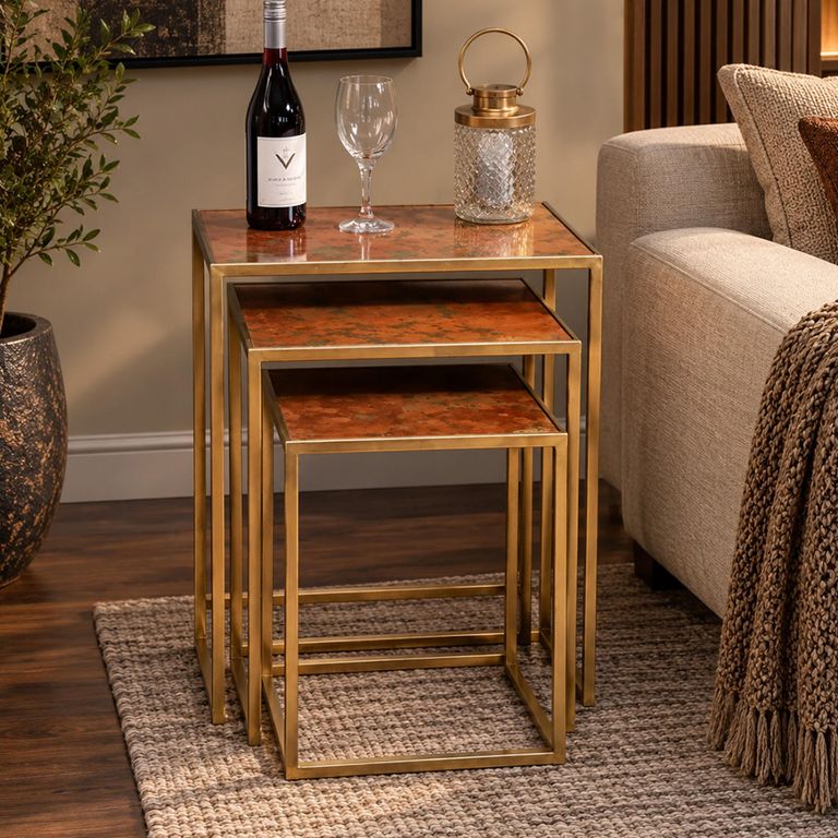 Copper Nest of Tables - Set of 3
