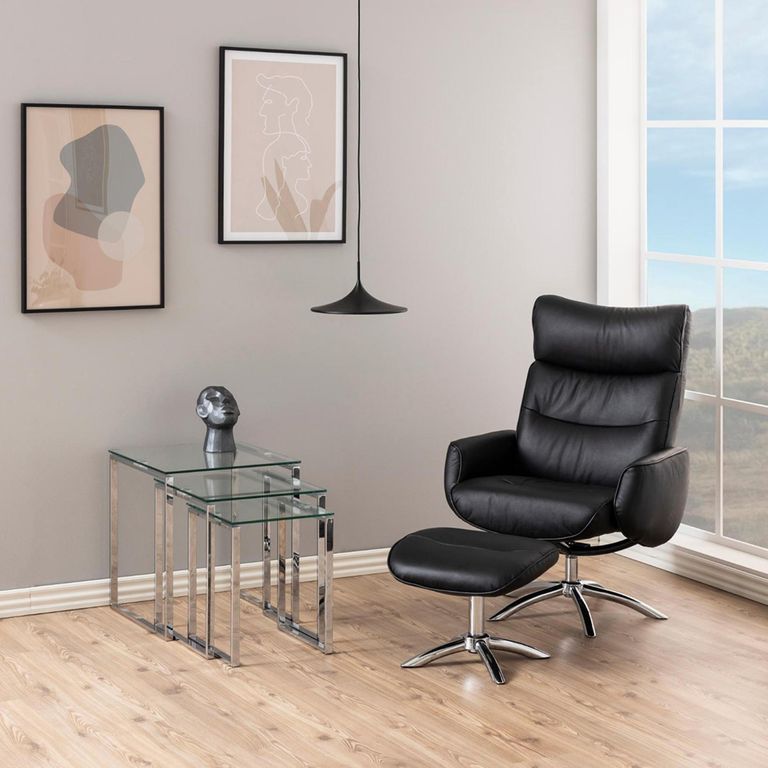 Katrine Nest of Tables - Clear Glass - Set of 3