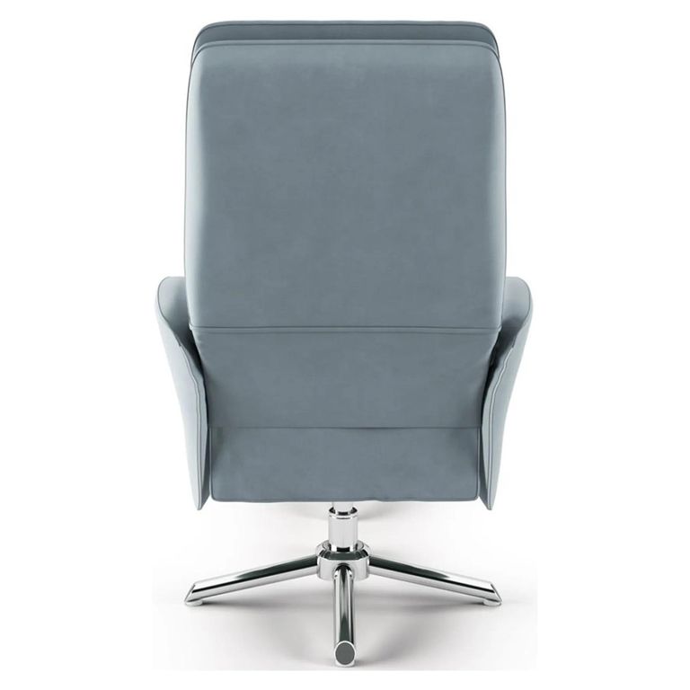 Orlando Office Chair - Grey Faux Leather and Chrome - AOC1735GRY
