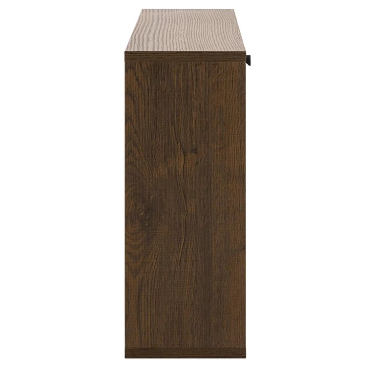Albany Shoe Cabinet - Wall Mounted - Ribbed Smoked Oak