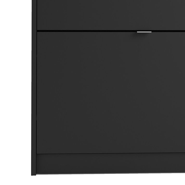 Shoe Cabinet - 2 Drawer - Black