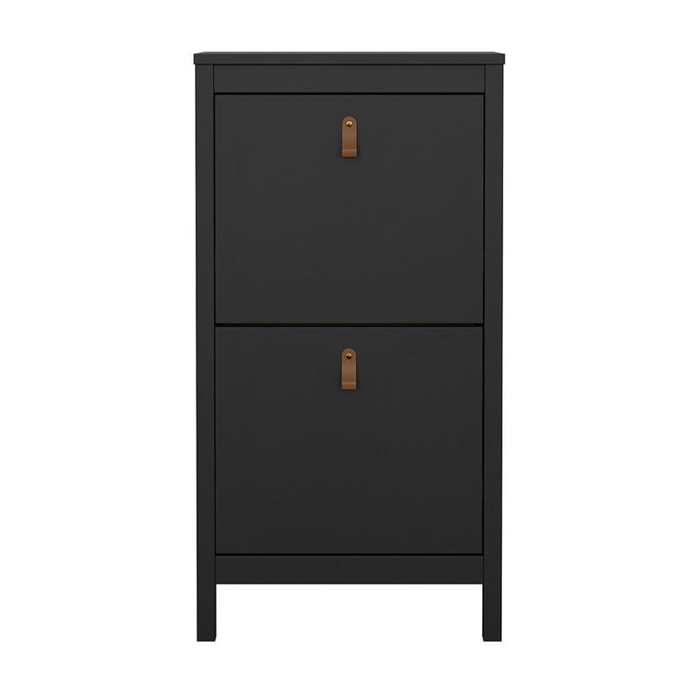Barcelona Shoe Cabinet - 2 Door - Matt Black