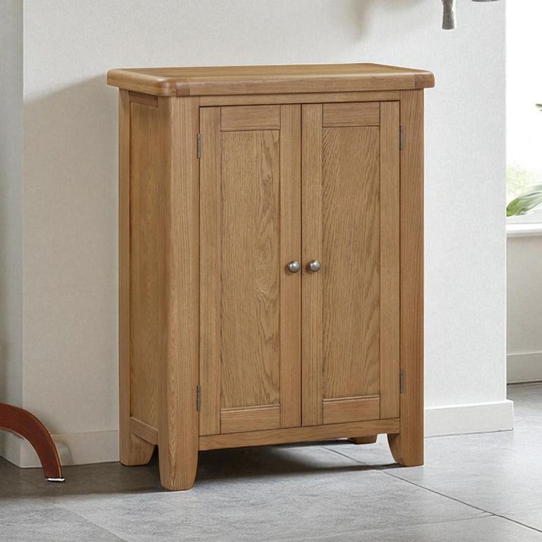 Hopewood Oak 2 Door Shoe Cupboard