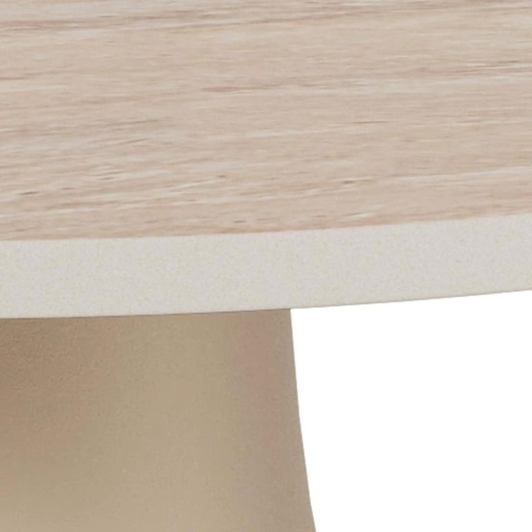 Santorini Side Table - Round - Beige Ceramic