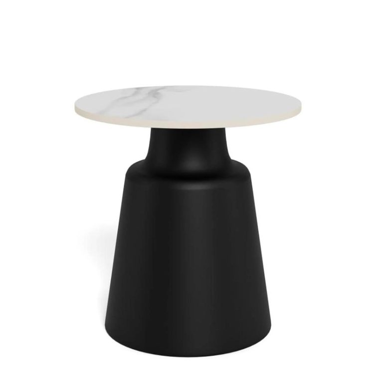 Santorini Side Table - Round - White Ceramic