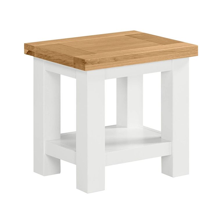 Lundy Lamp Table - White Painted