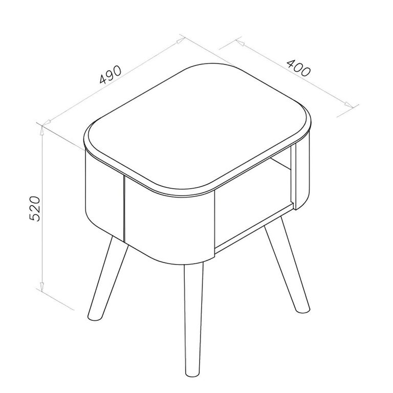 Oslo Lamp Table - Oak - JF812