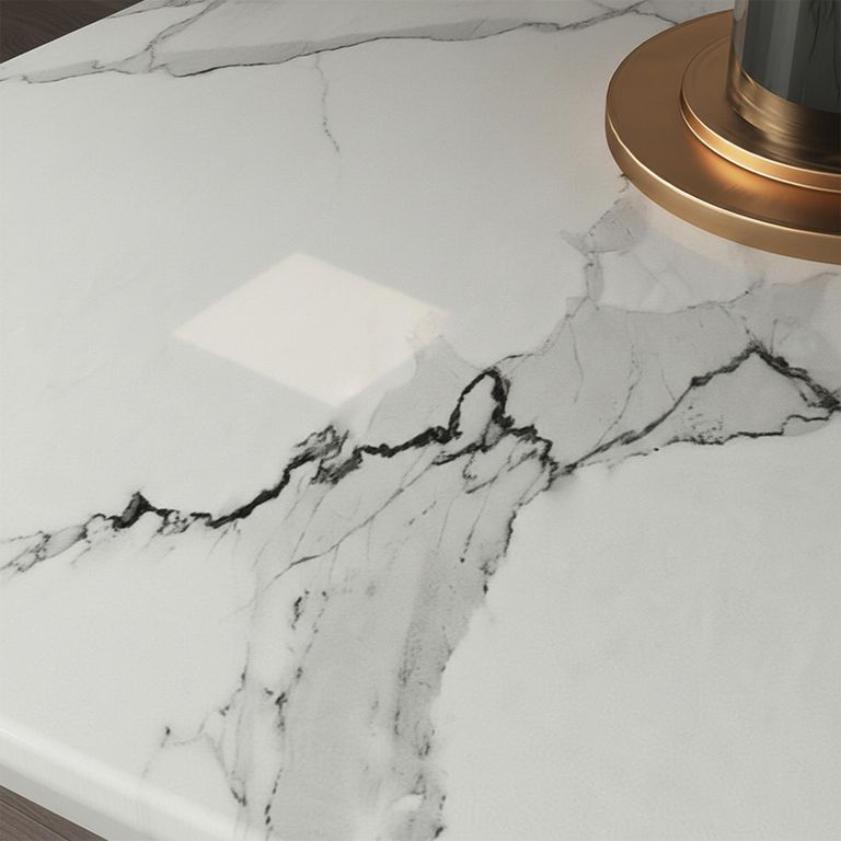 Naples Side Table - Square - White Marble