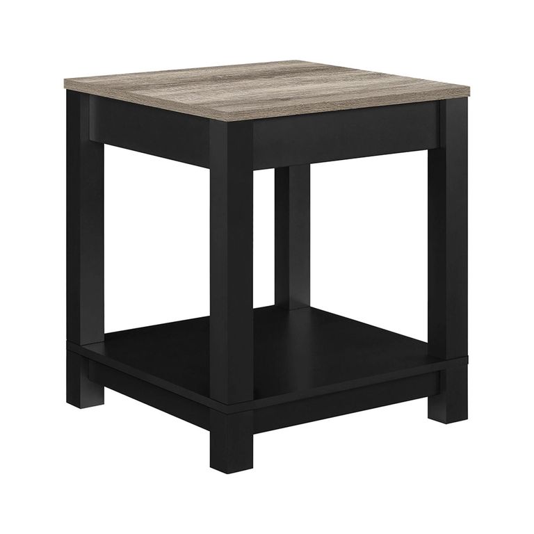 Carver End Table - Weathered Oak & Black - 5046196PCOMUK