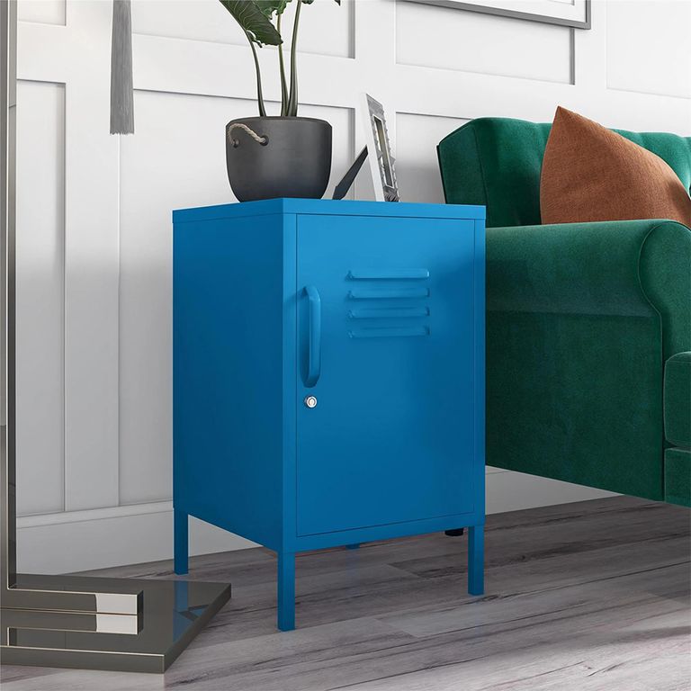 Novogratz Cache Locker End Table - Blue - 2354810COMNUK