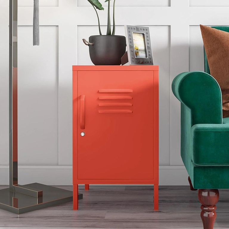 Novogratz Cache Locker End Table - Orange - 2354813COMNUK