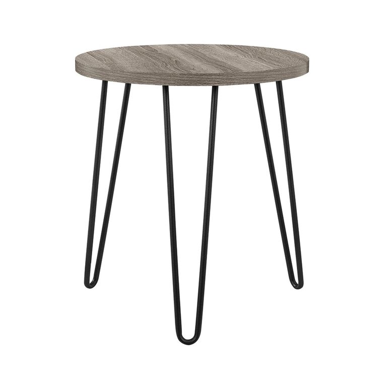 Owen Round End Table - Grey Oak - 3613307COMUK