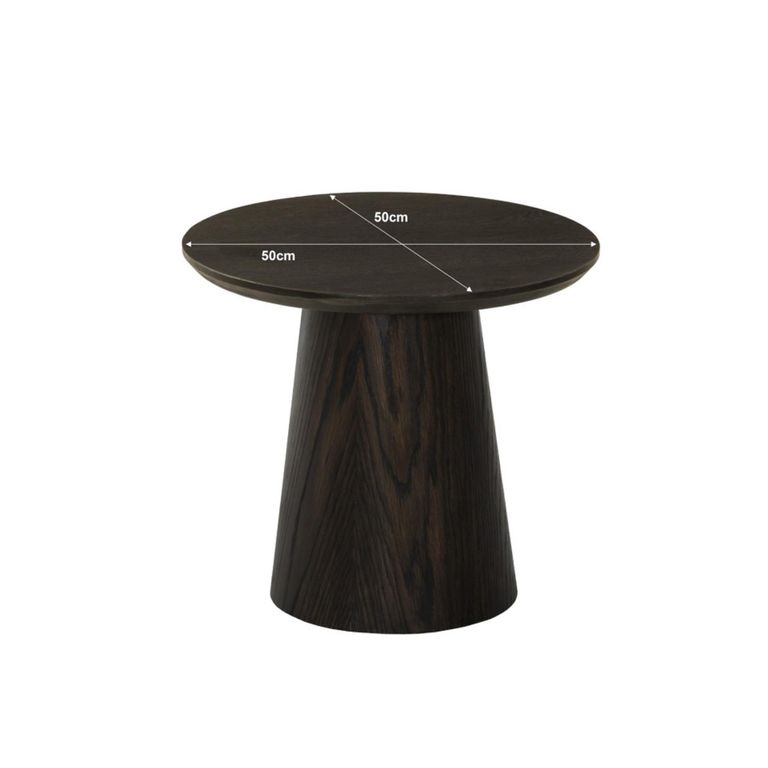 Novero Side Table - Round - Espresso Oak