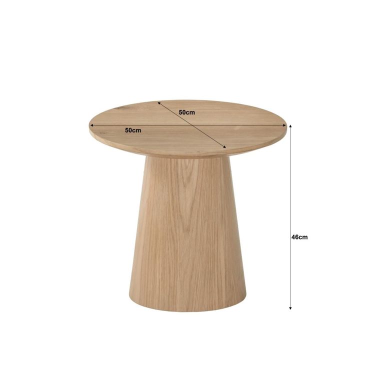 Novero Side Table - Round - Natural Oak