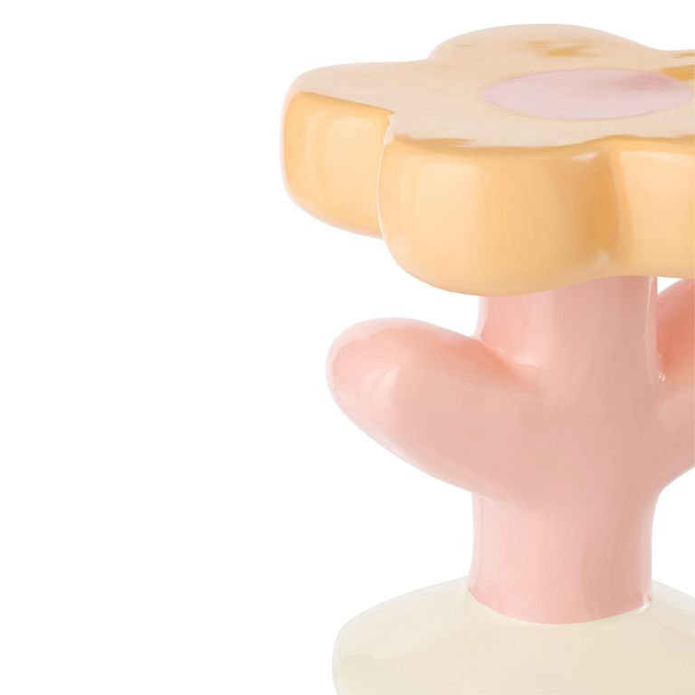 Ella Flower Accent Table - Multi Coloured - Fibreglass