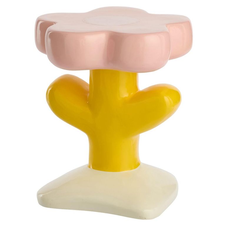 Mia Flower Accent Table - Multi Coloured - Fibreglass