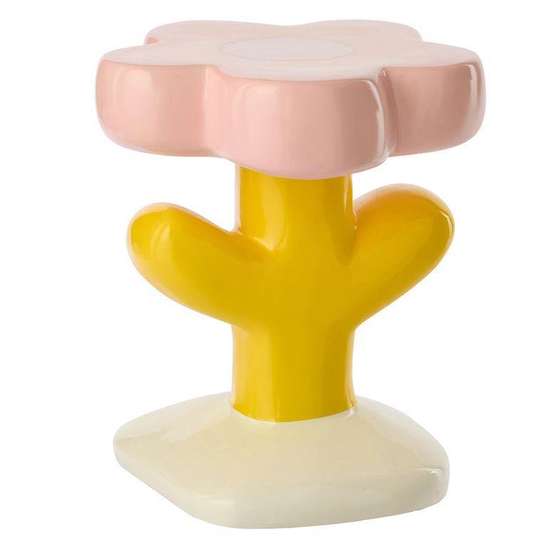 Mia Flower Accent Table - Multi Coloured - Fibreglass